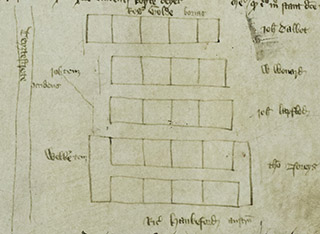 Fifteenth century tenter plan, Exeter