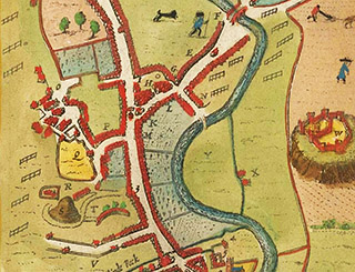 Speed's map of Westmorland - Kendal tenters